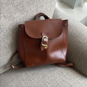 Brown Leather Backpack